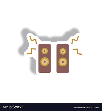 In paper sticker style vector image