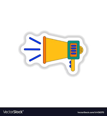 In paper sticker style vector image