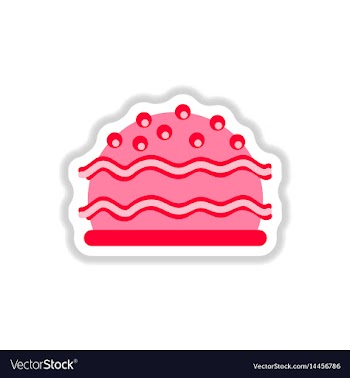 In paper sticker style vector image