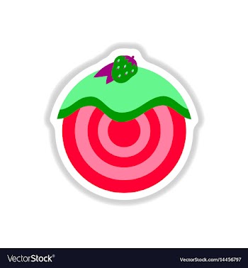 In paper sticker style vector image