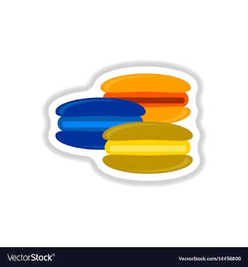 In paper sticker style vector image