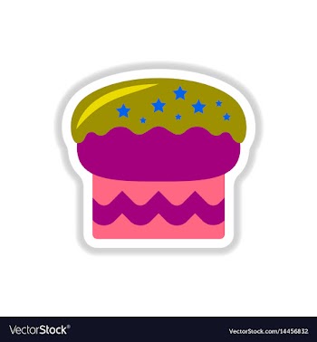 In paper sticker style vector image