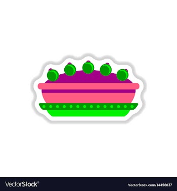 In paper sticker style vector image