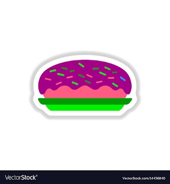 In paper sticker style vector image