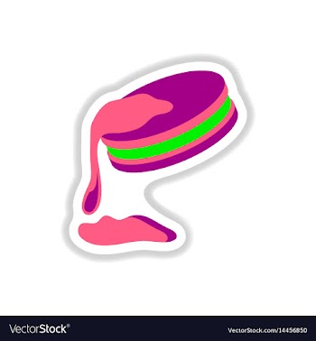 In paper sticker style vector image
