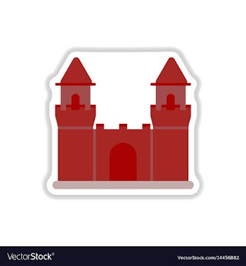 In paper sticker style vector image