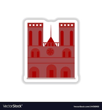 In paper sticker style vector image