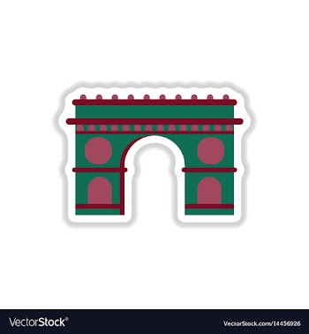 In paper sticker style vector image