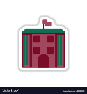 In paper sticker style vector image