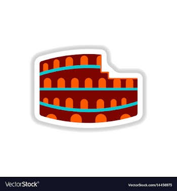 In paper sticker style vector image