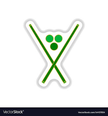 In paper sticker style vector image
