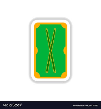 In paper sticker style vector image