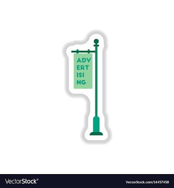 In paper sticker style vector image