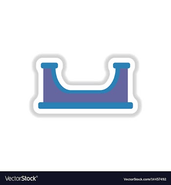 In paper sticker style vector image