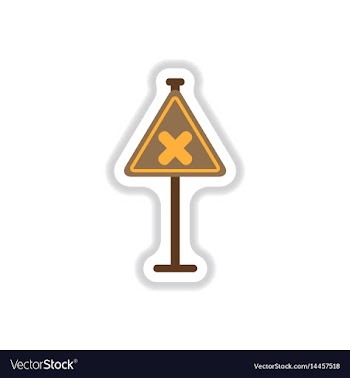 In paper sticker style vector image