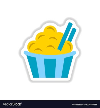 In paper sticker style vector image
