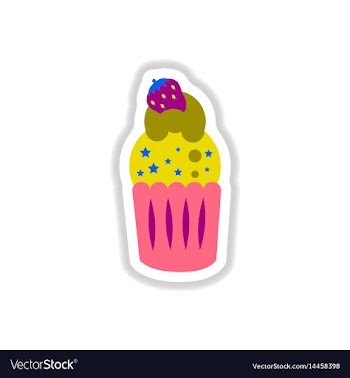 In paper sticker style vector image