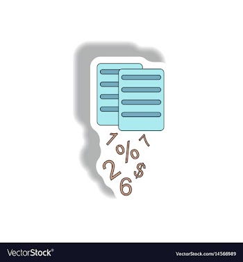 In paper sticker style vector image