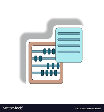 In paper sticker style vector image