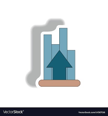 In paper sticker style vector image