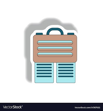 In paper sticker style vector image