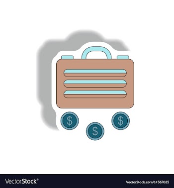 In paper sticker style vector image