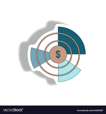 In paper sticker style vector image