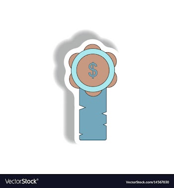 In paper sticker style vector image