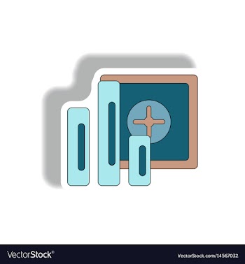 In paper sticker style vector image