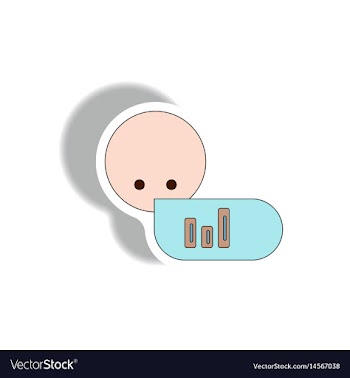In paper sticker style vector image