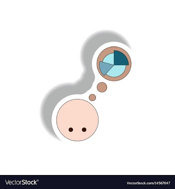 In paper sticker style vector image