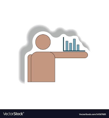In paper sticker style vector image