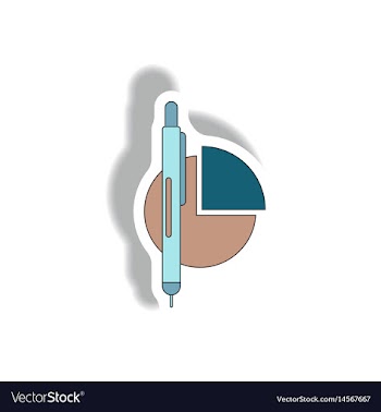 In paper sticker style vector image