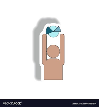 In paper sticker style vector image