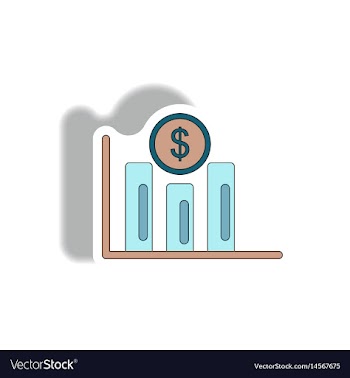 In paper sticker style vector image