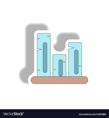 In paper sticker style vector image