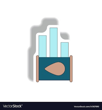 In paper sticker style vector image