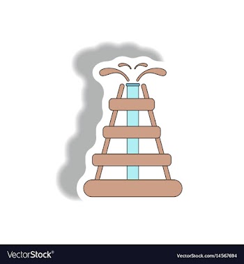 In paper sticker style vector image