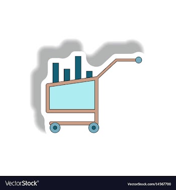 In paper sticker style vector image