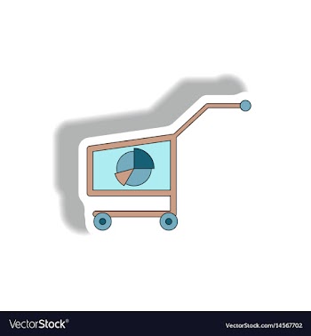 In paper sticker style vector image