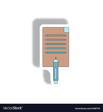 In paper sticker style vector image