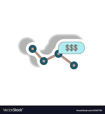 In paper sticker style vector image