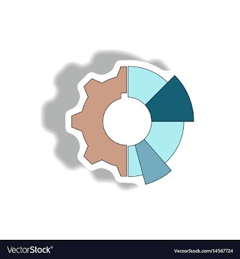In paper sticker style vector image