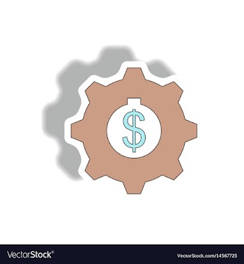 In paper sticker style vector image