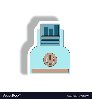 In paper sticker style vector image