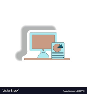 In paper sticker style vector image