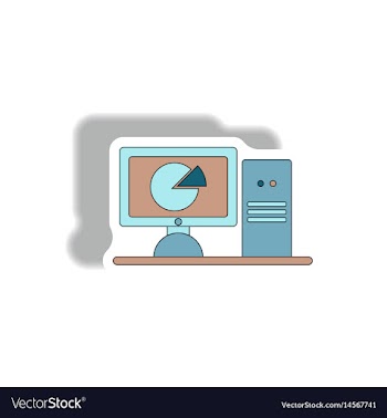 In paper sticker style vector image