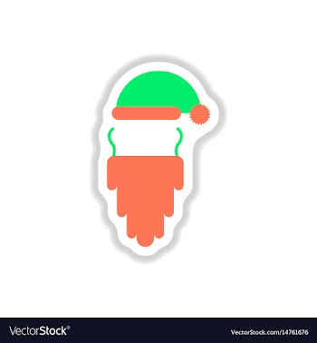 In paper sticker style vector image