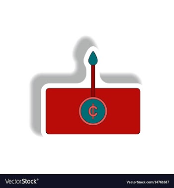 In paper sticker style vector image