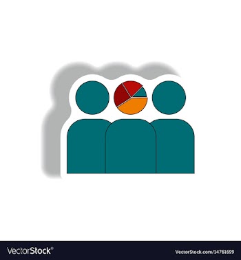 In paper sticker style vector image